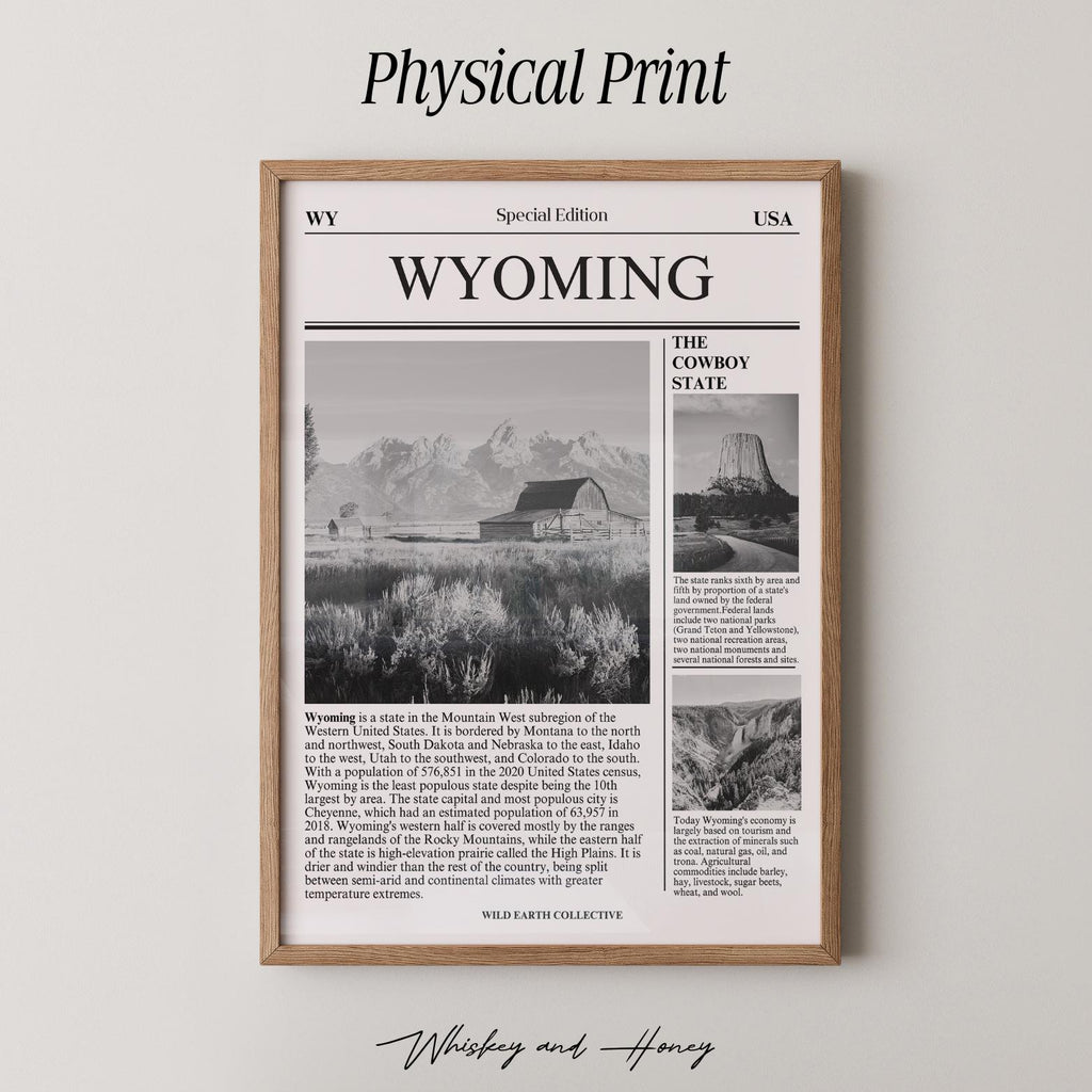 Wyoming State Newspaper Print