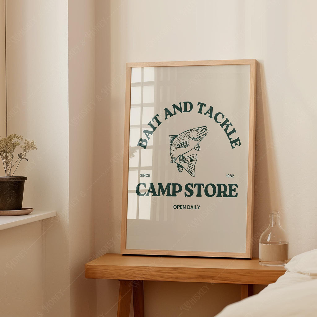 Vintage Bait & Tackle Camp Store Print