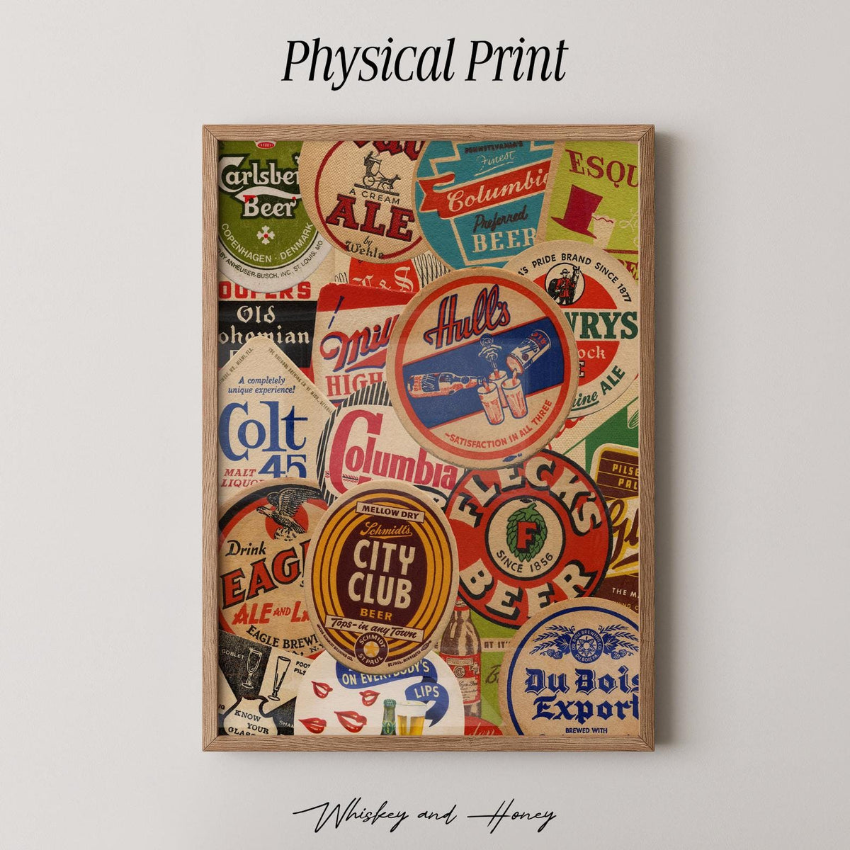 Vintage Beer Coasters Print