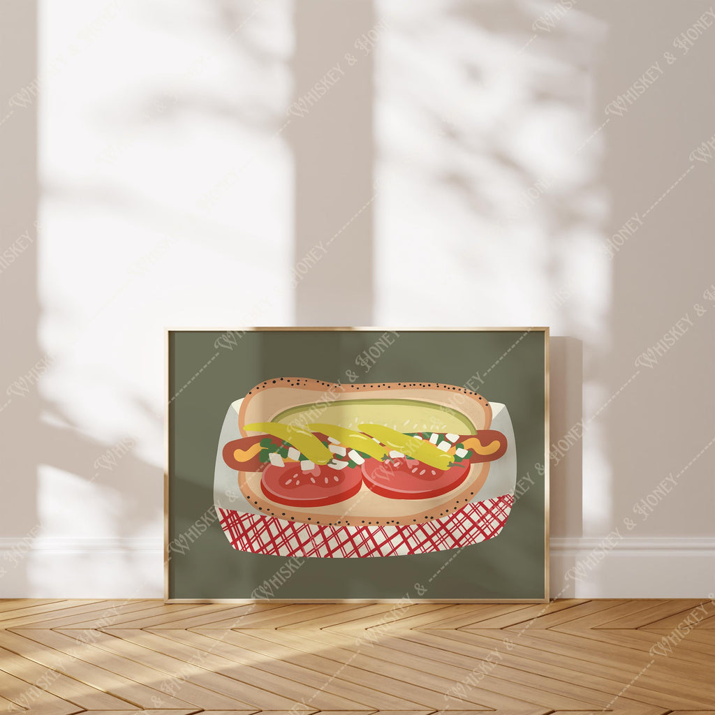 Chicago Hot Dog Print