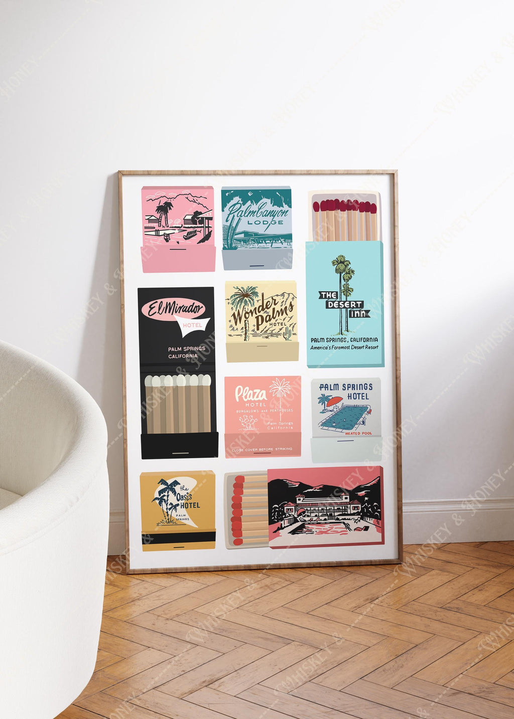 Vintage Palm Springs Matchbook Art Print
