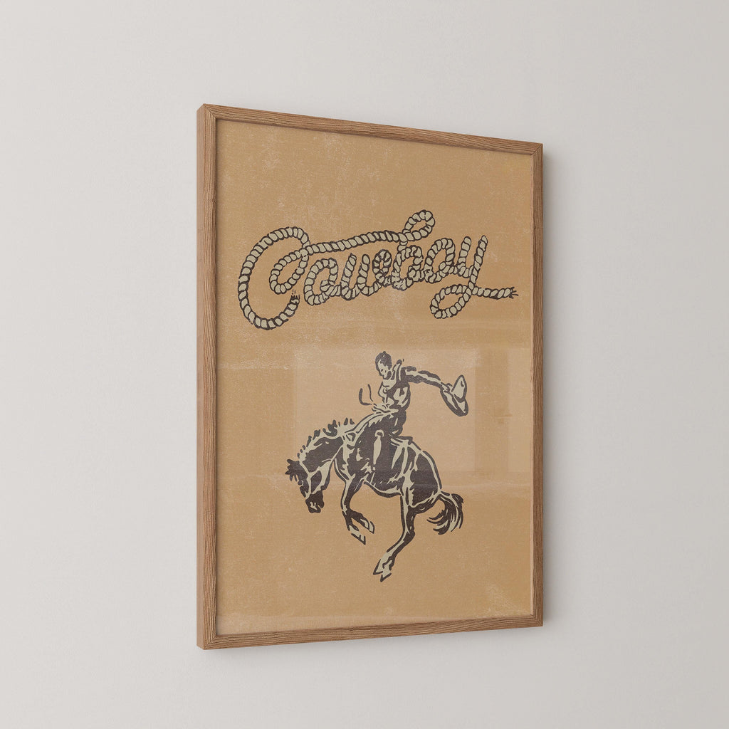 Vintage Cowboy Rodeo Print
