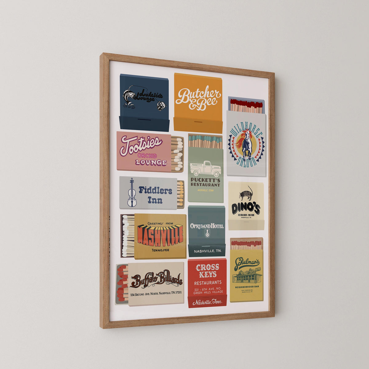 Nashville Matchbook Print