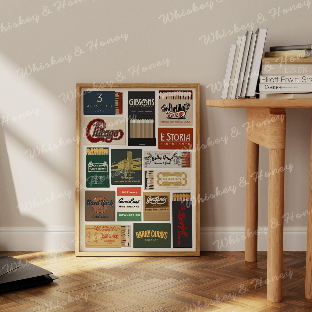 Vintage Chicago Matchbook Print