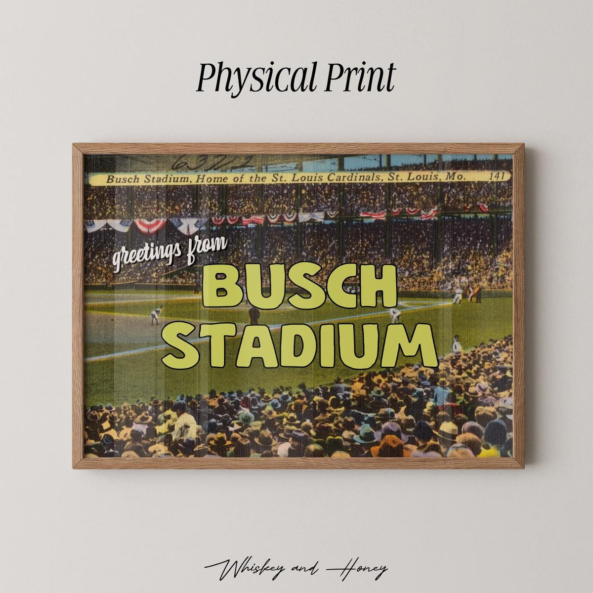 Busch Stadium Vintage Postcard Art Print