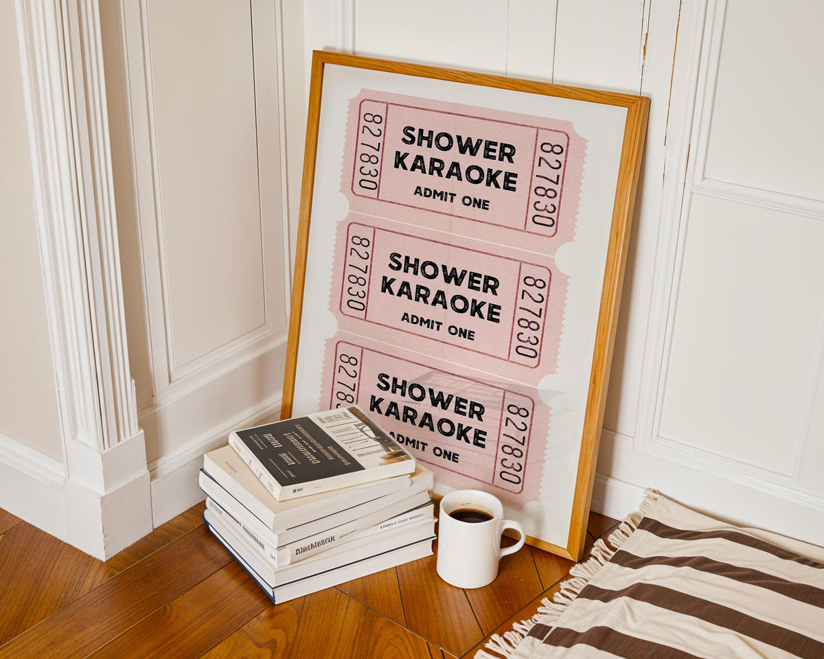 Shower Karaoke Ticket Print