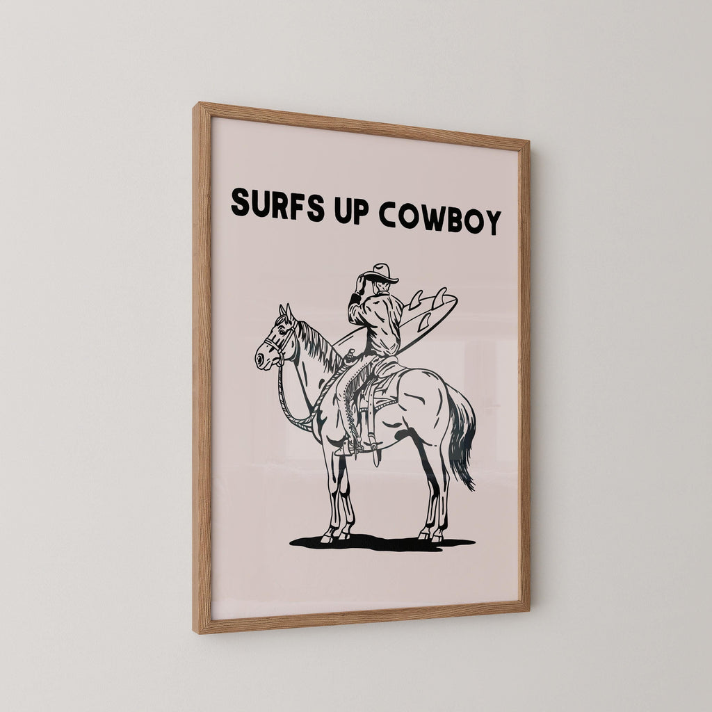 Surfs Up Cowboy Print
