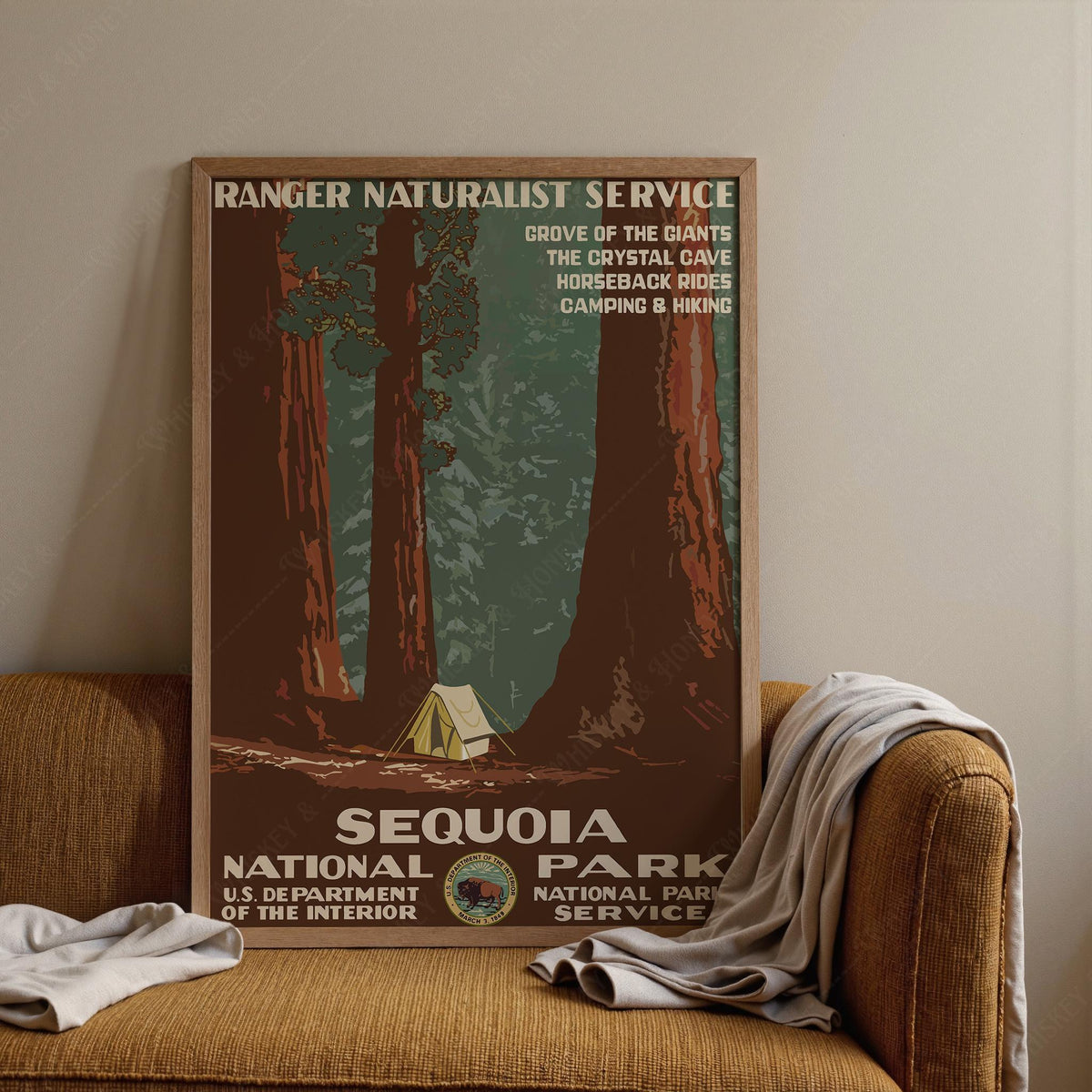 Vintage Sequoia National Park Print