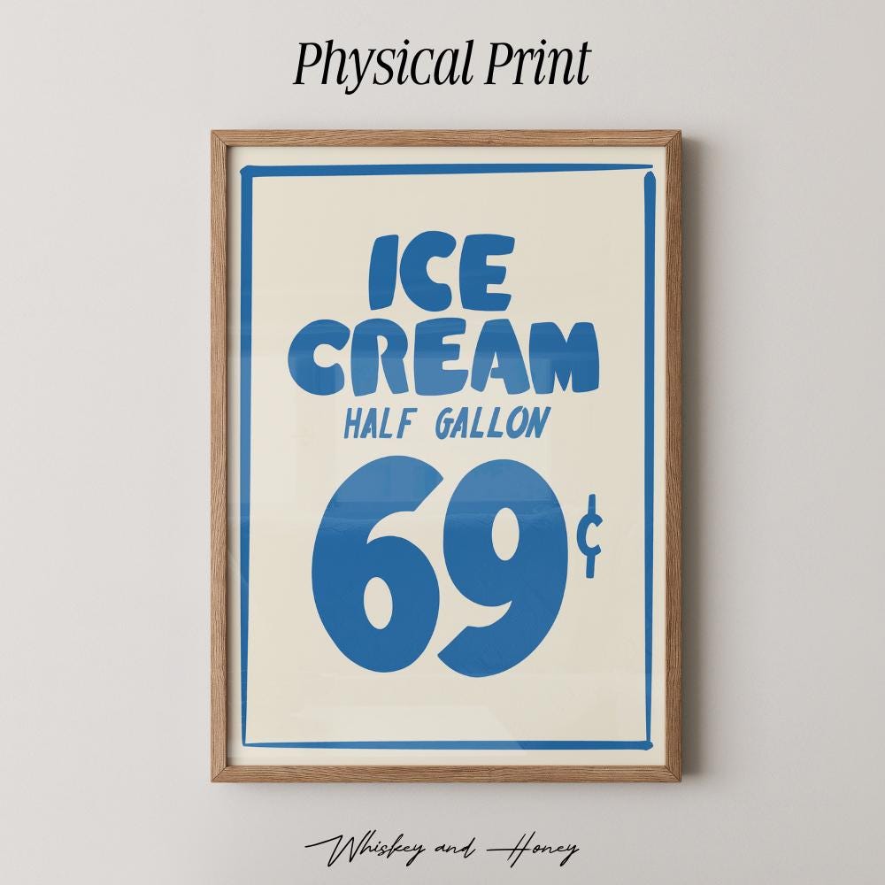 Vintage Ice Cream Print