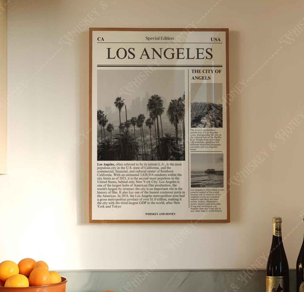 Los Angeles California Newspaper Print