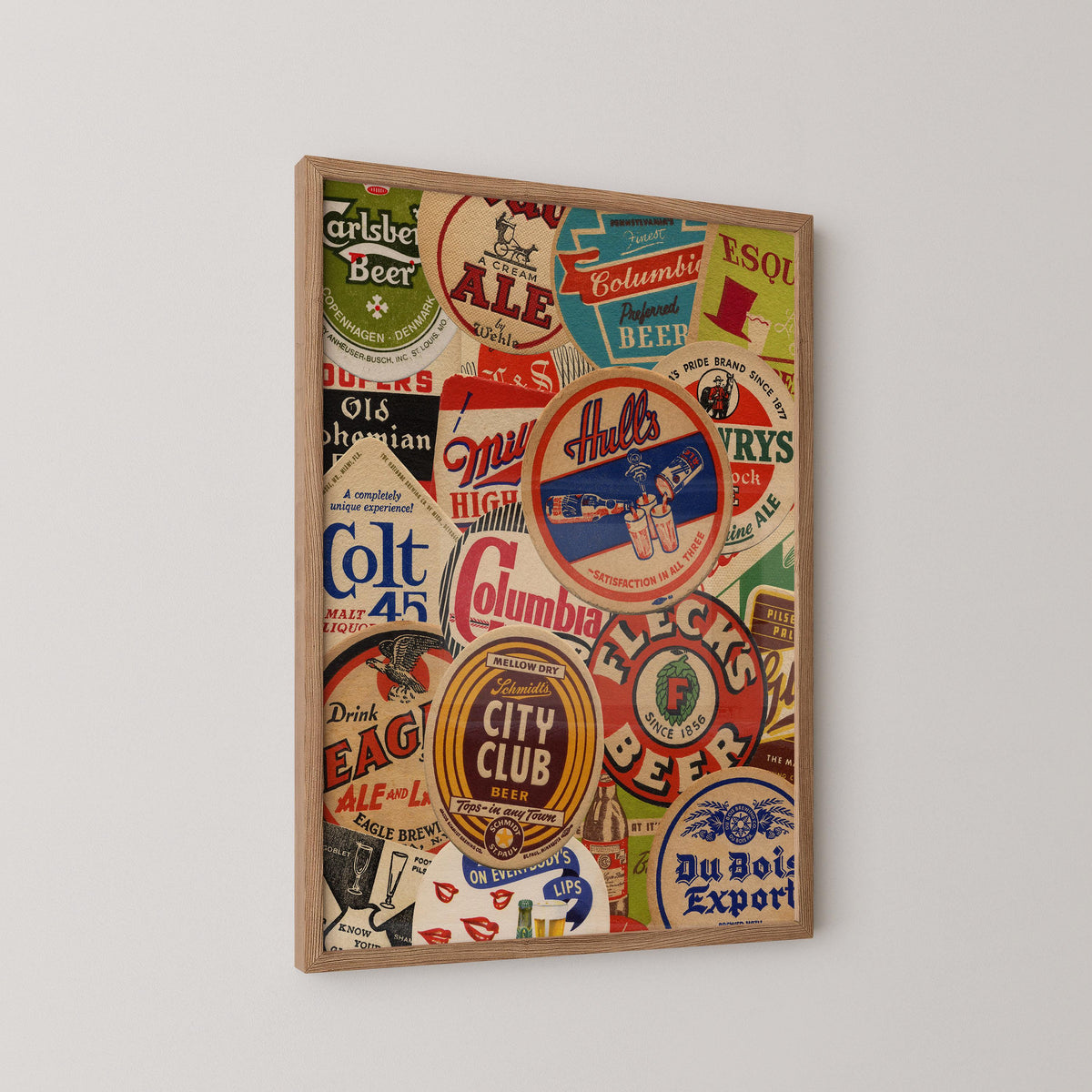 Vintage Beer Coasters Print
