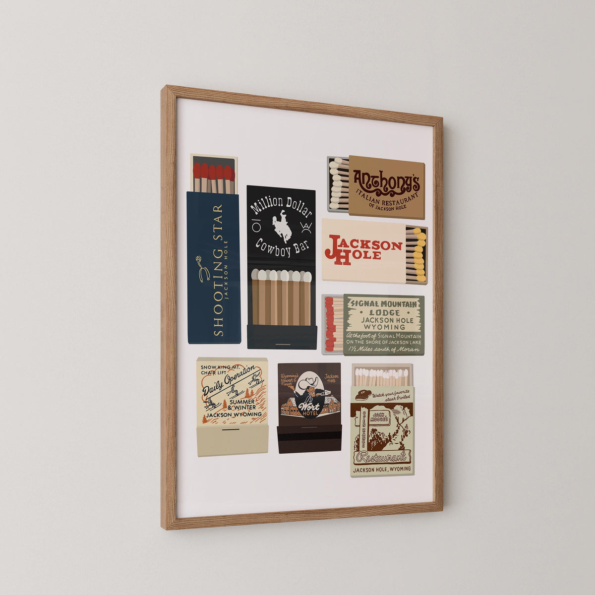 Vintage Jackson Hole Matchbook Print