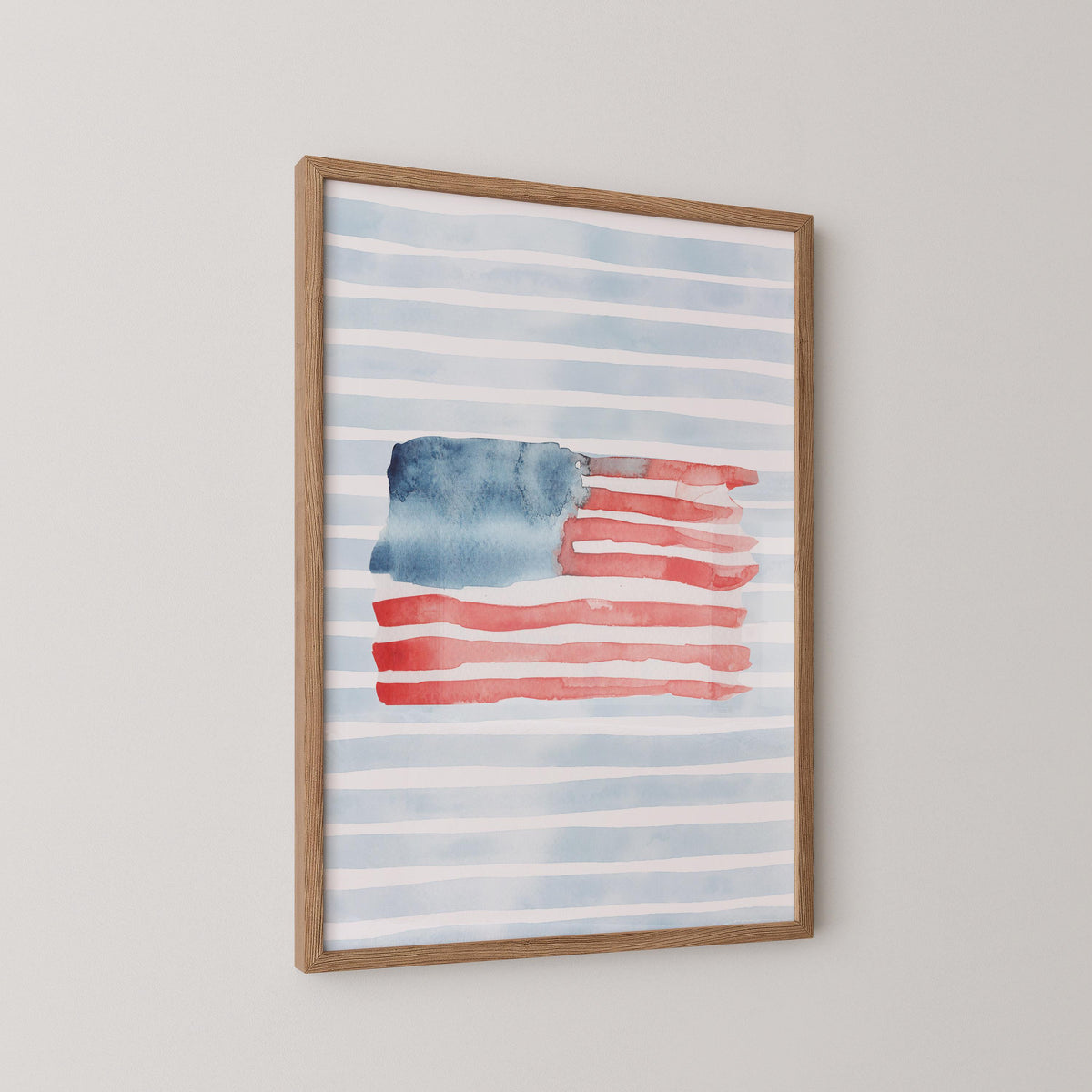 Watercolor American Flag Print