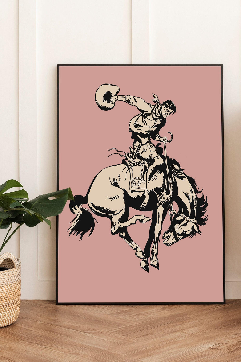 Vintage Rodeo Cowboy Print