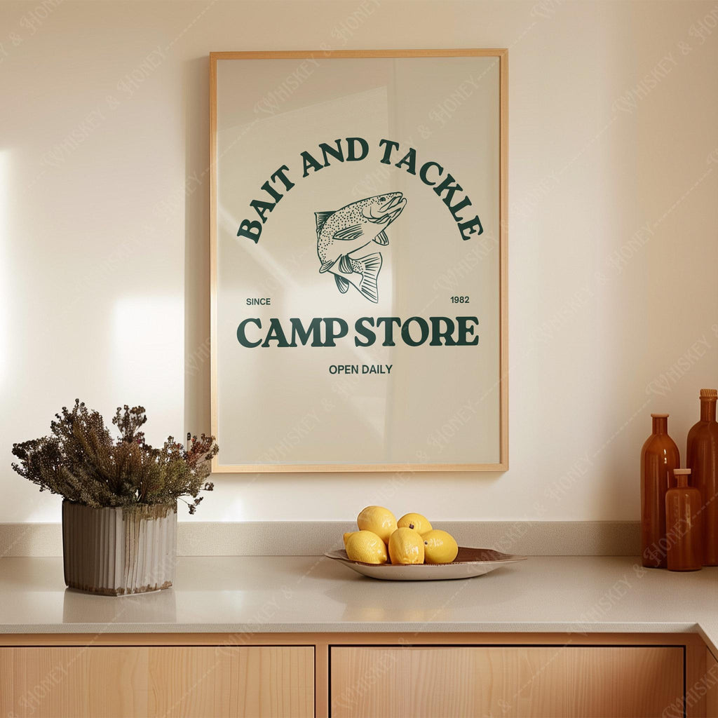 Vintage Bait & Tackle Camp Store Print