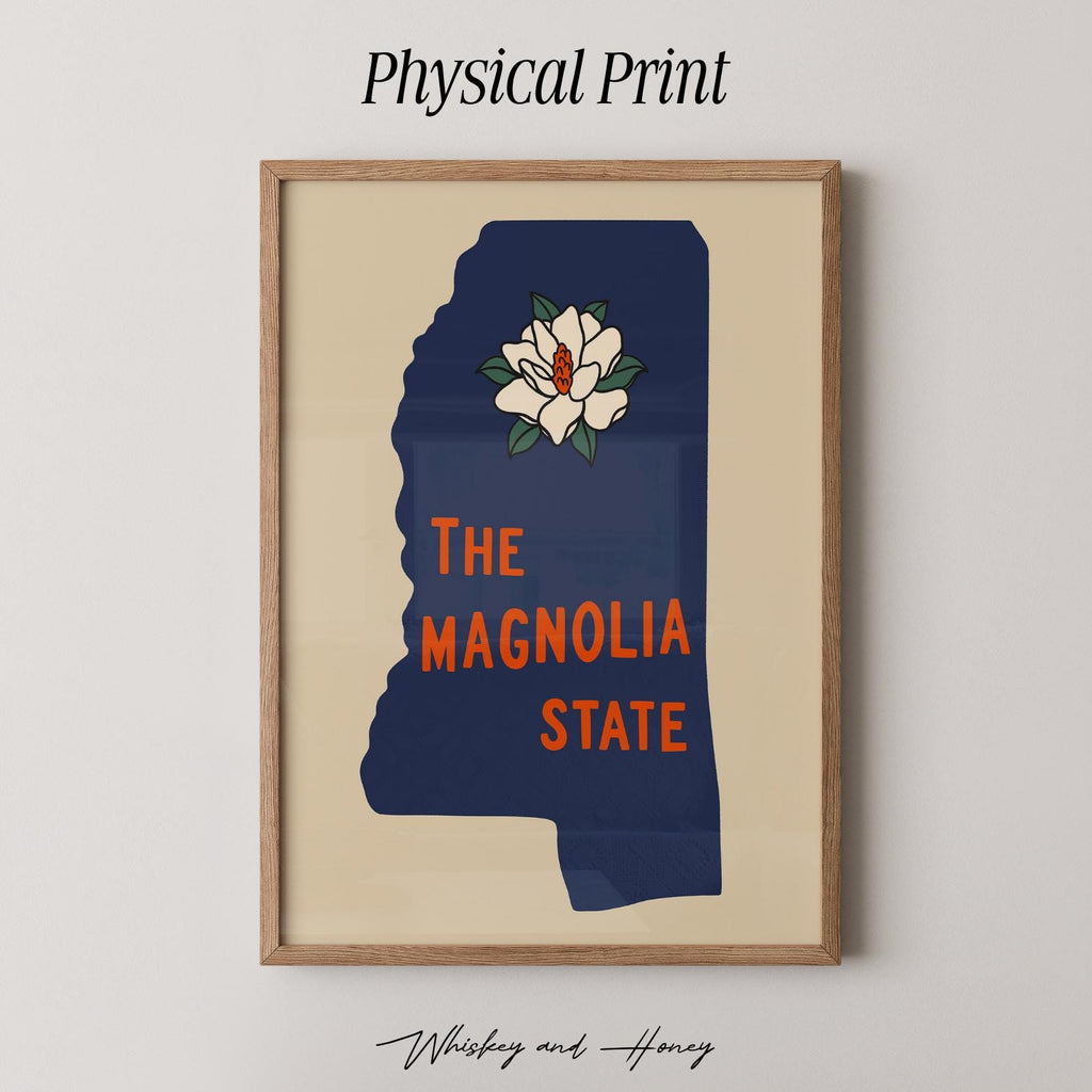 Mississippi Magnolia State Travel Print