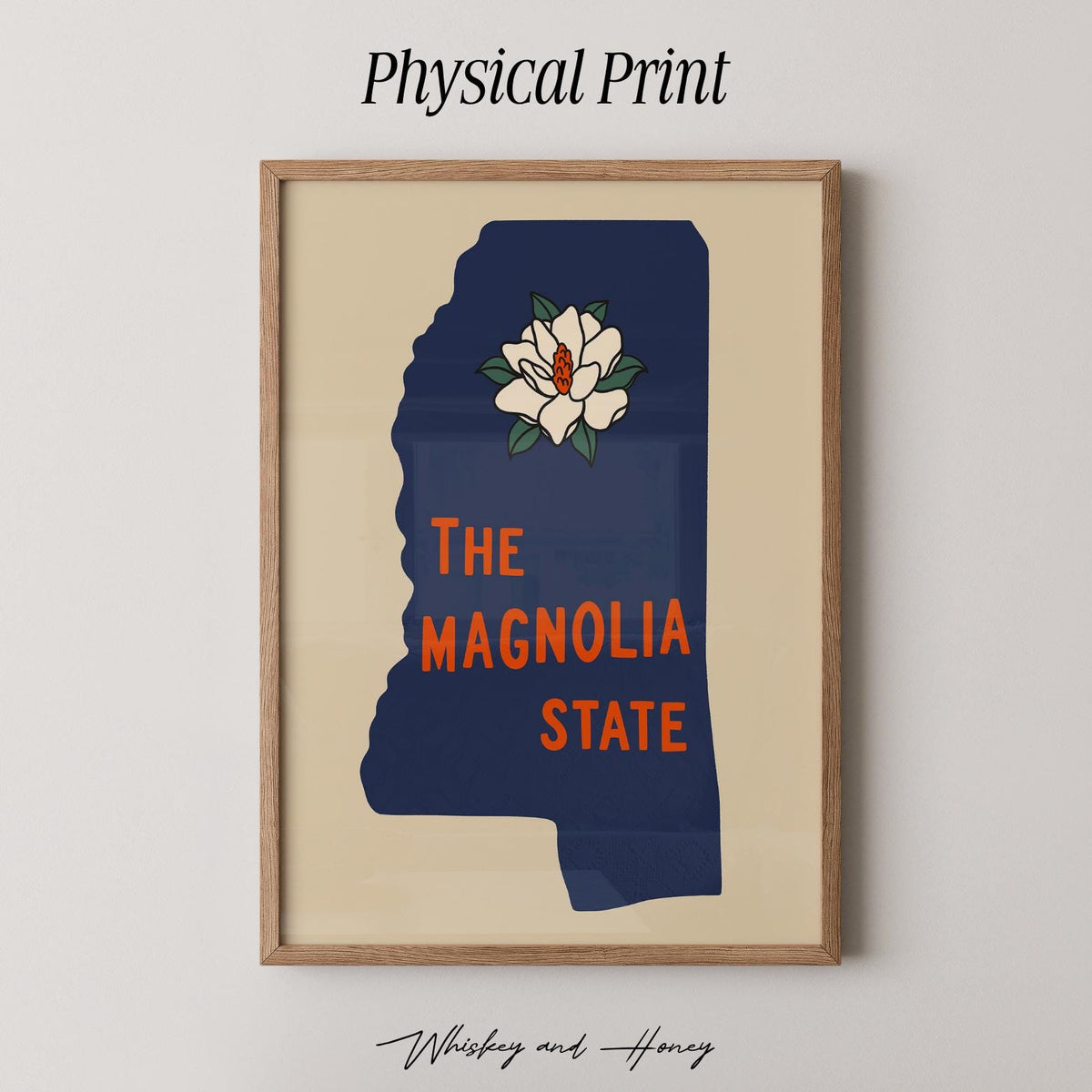 Mississippi Magnolia State Travel Print