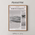 North Dakota Newspaper Art Print