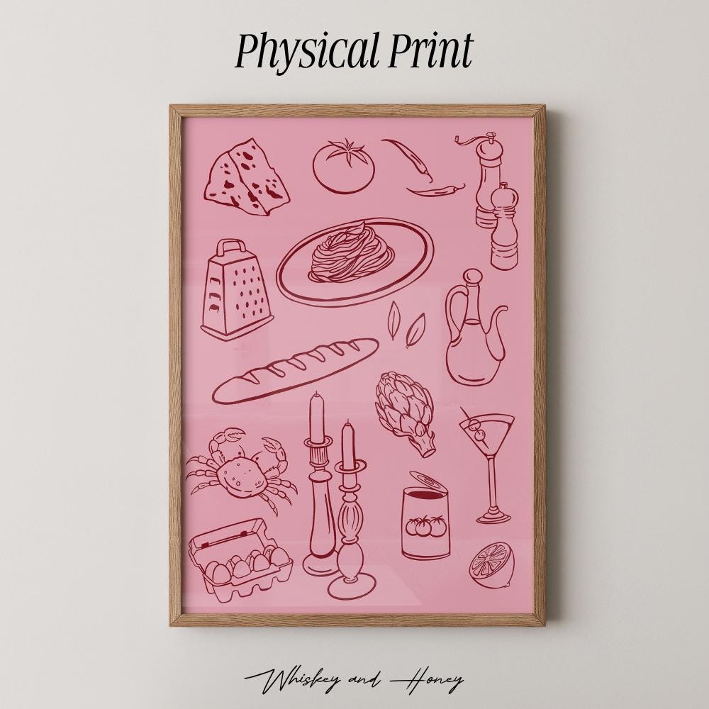 Italian Kitchen Ingredient Art Print