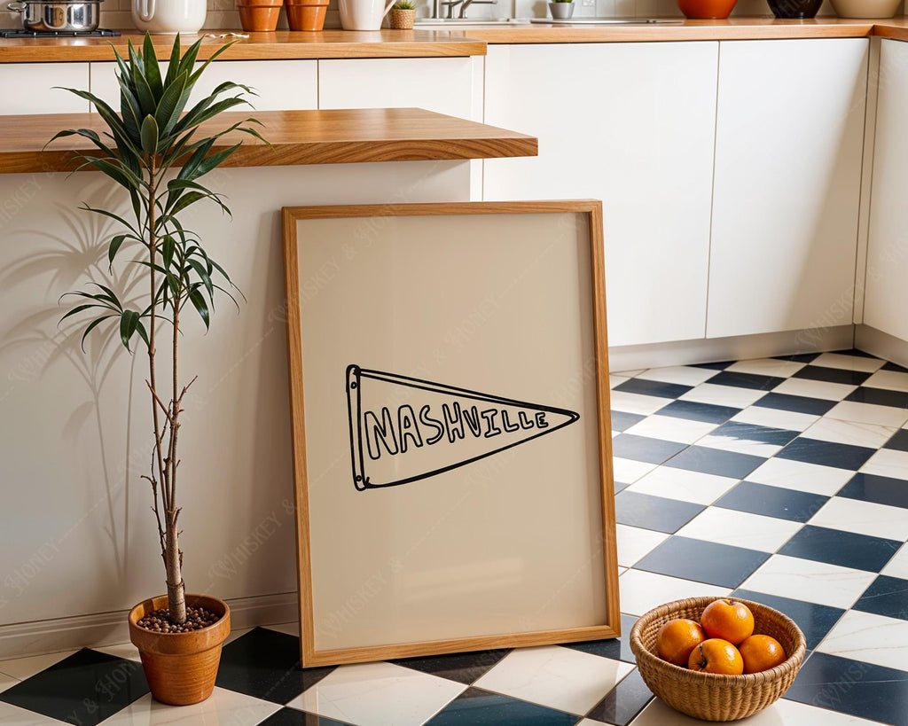 Nashville Pennant Flag Print