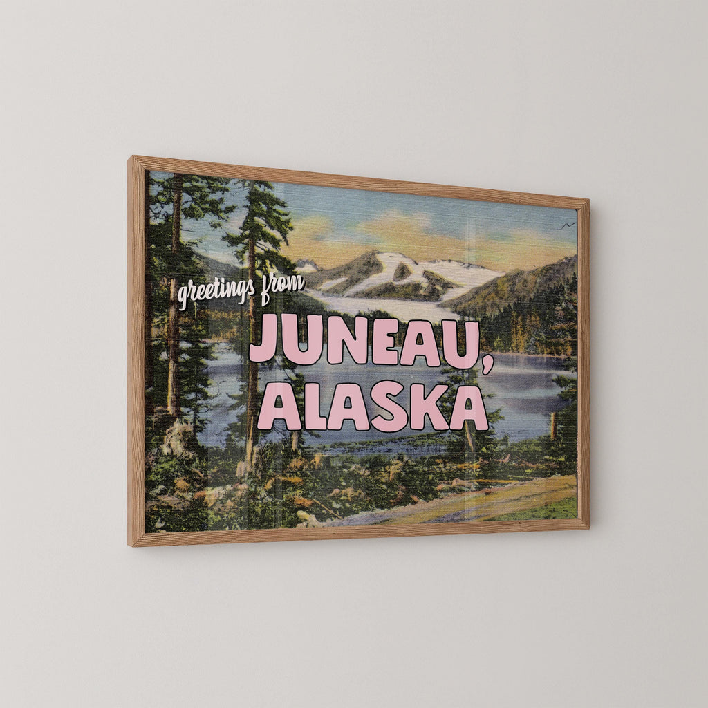 Greeting From Juneau Alaska Postcard Print