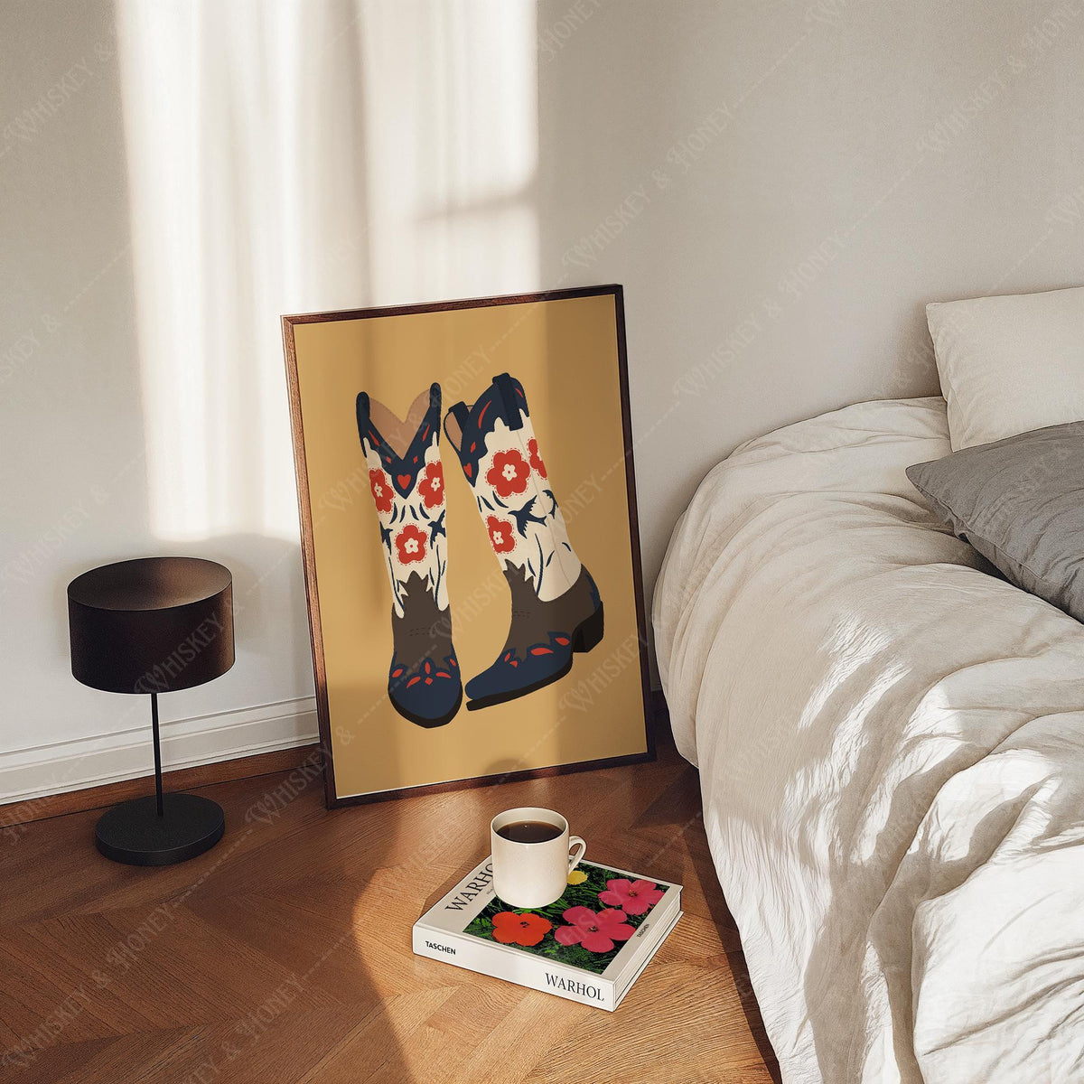 Flower Cowgirl Boots Print