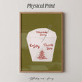 Chinese Takeout Box Print