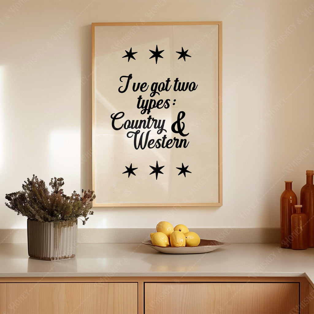I've Got Two Types Country and Western Print
