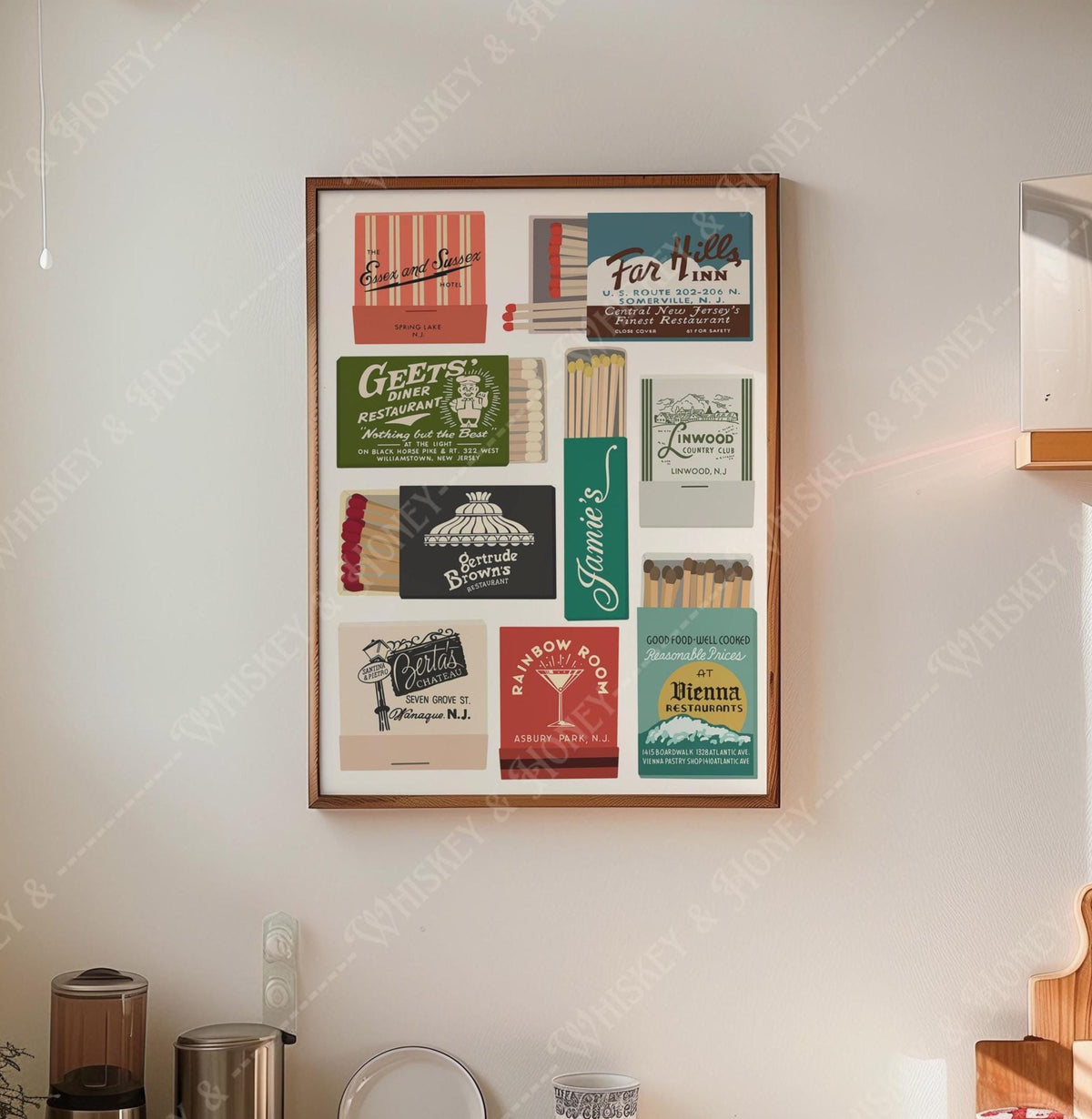 Vintage New Jersey Matchbooks Print