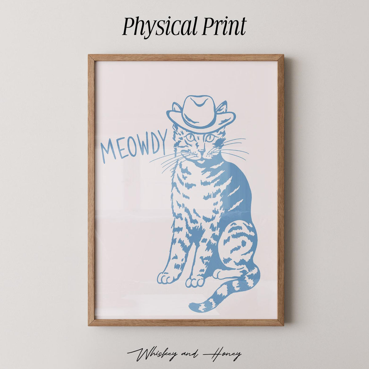 Meowdy Cat Cowboy Art Print