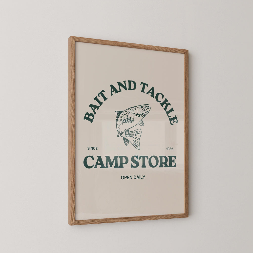 Vintage Bait & Tackle Camp Store Print