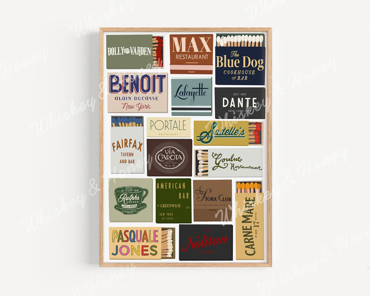 New York Matchbook Print