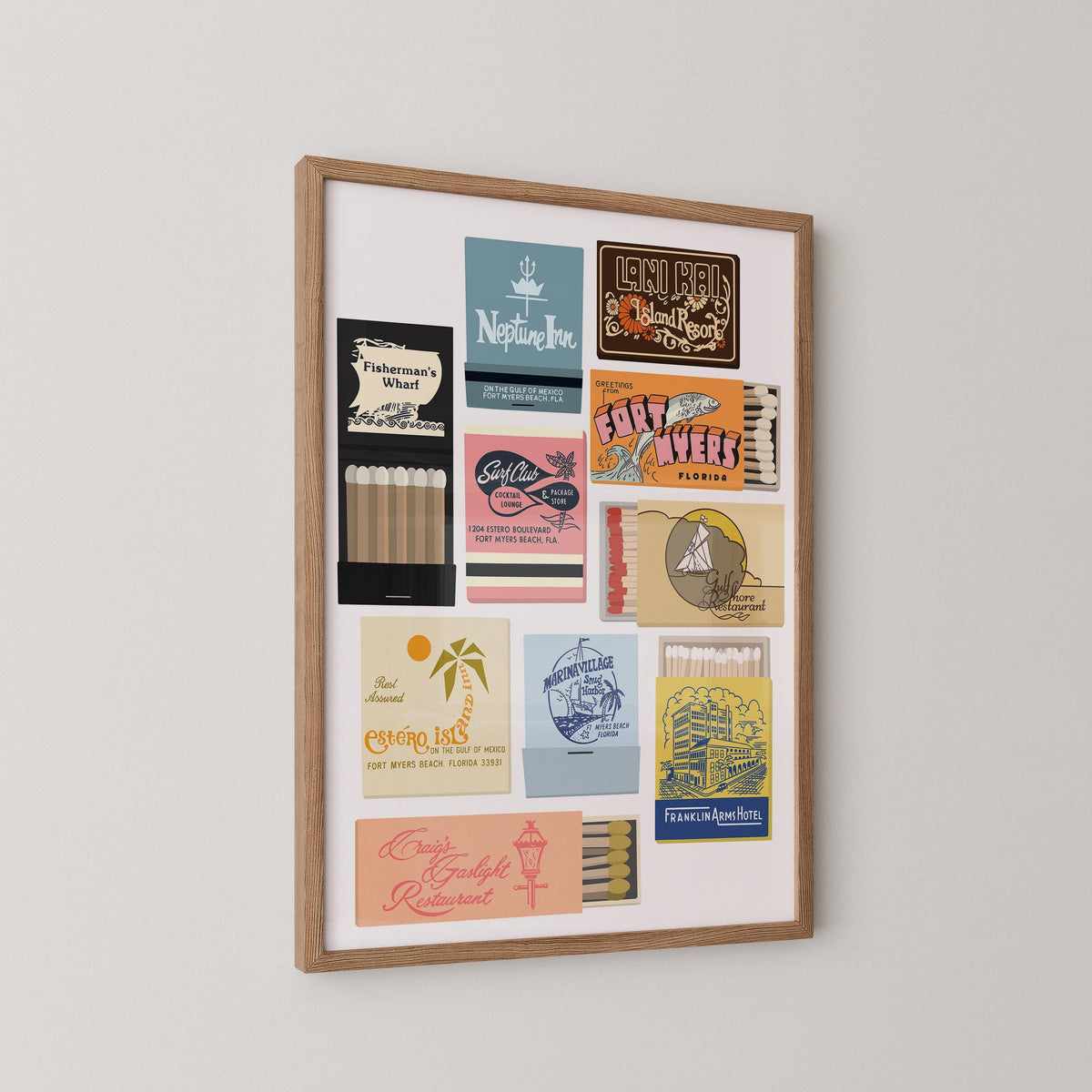 Vintage Fort Myers Matchbook Print