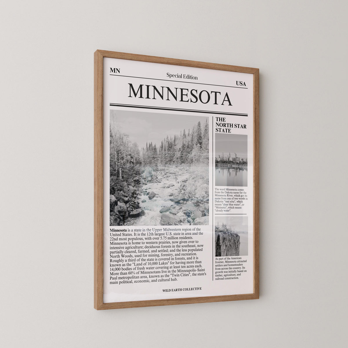 Minnesota State Newspaper Print