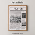 Houston Texas Newspaper Print