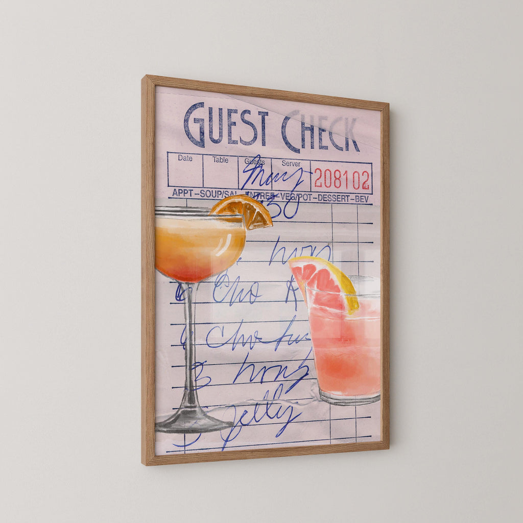 Vintage Guest Check Print