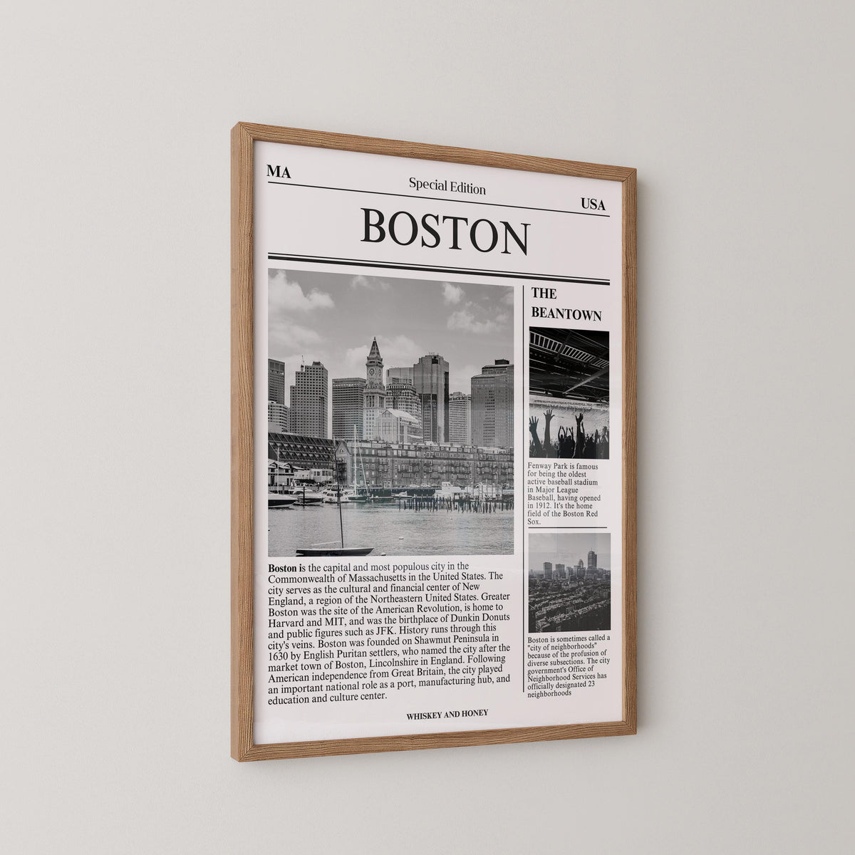 Boston Newspaper Print