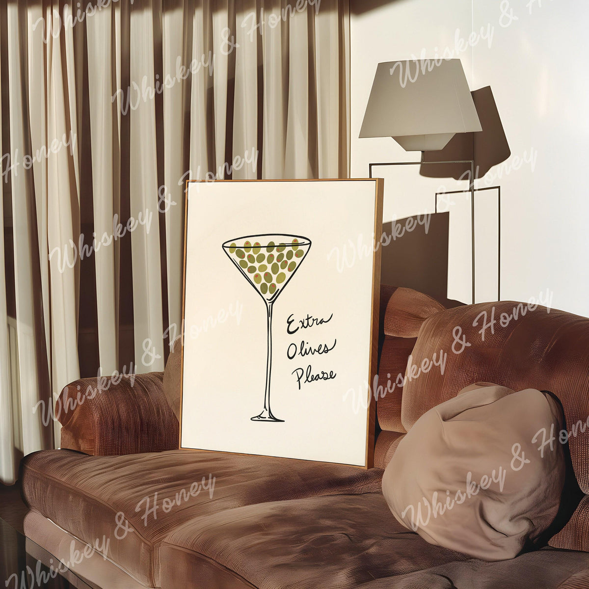 Extra Olives Please Martini Print