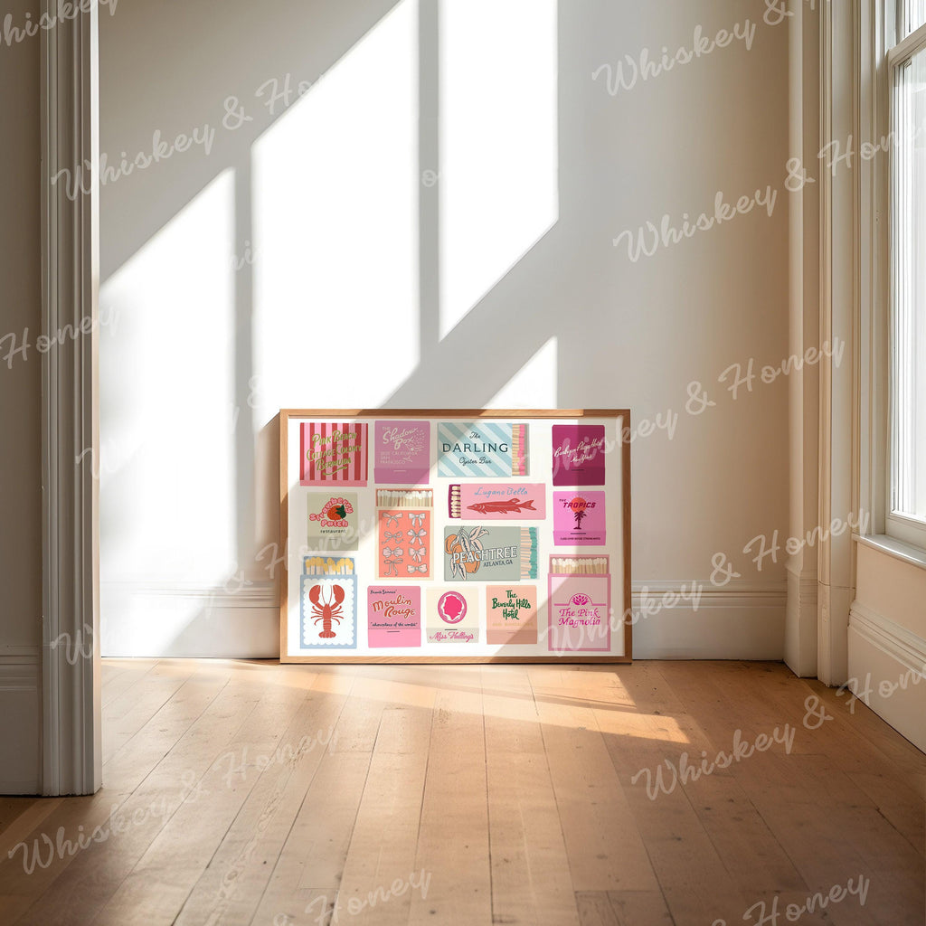 Girly Matchbook Horizontal Print