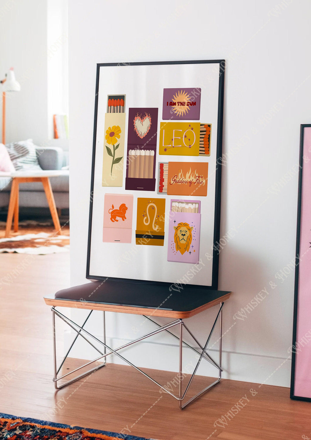 Leo Zodiac Matchbook Print