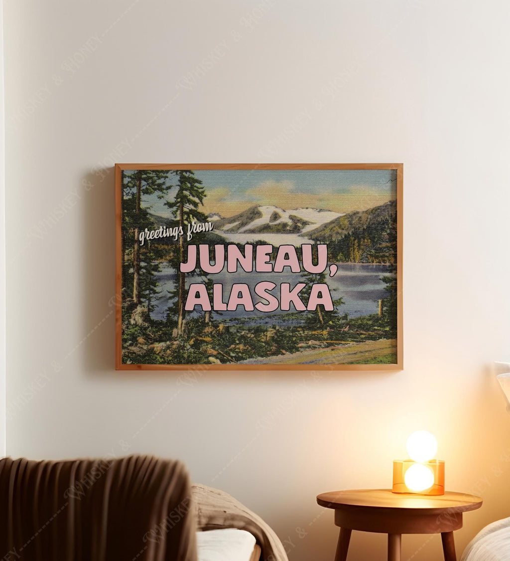 Greeting From Juneau Alaska Postcard Print