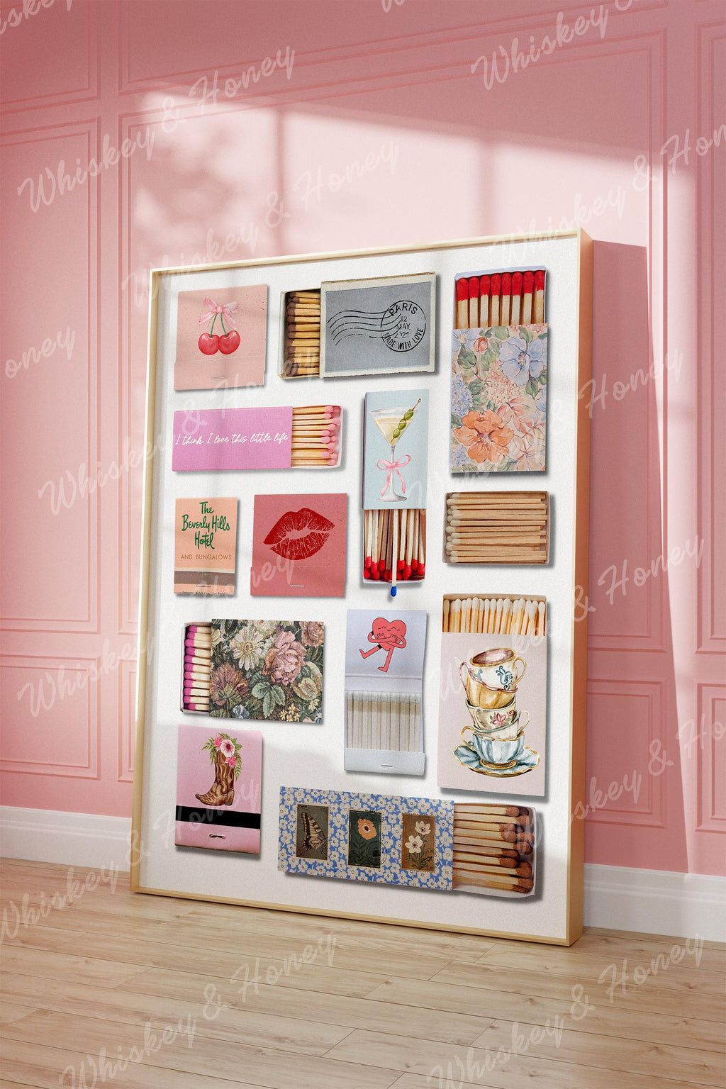 Coquette Matchbook Collage Print