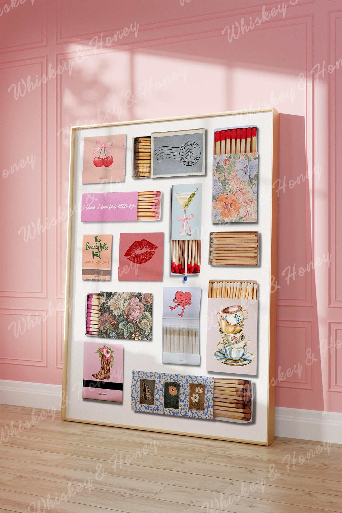 Coquette Matchbook Collage Print