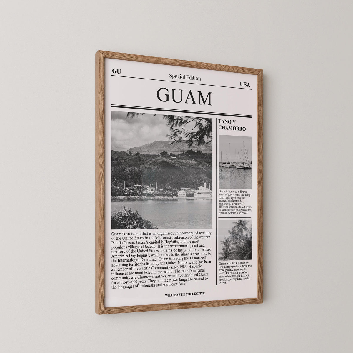 Guam Newspaper Travel Print