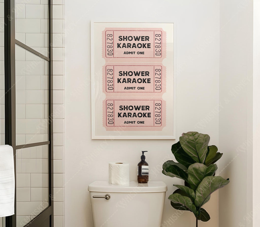 Shower Karaoke Ticket Print