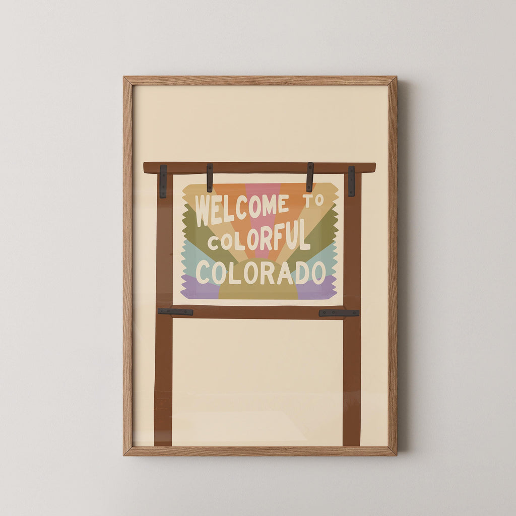 Colorful Colorado Road Sign Print