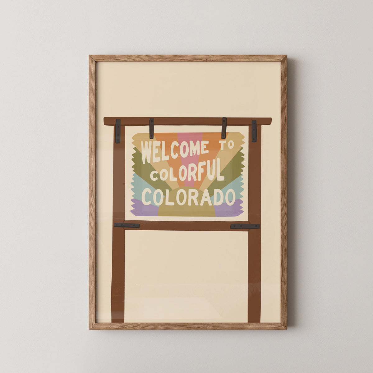 Colorful Colorado Road Sign Print