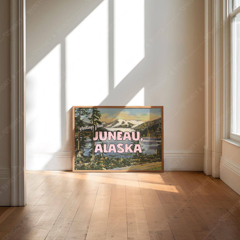 Greeting From Juneau Alaska Postcard Print