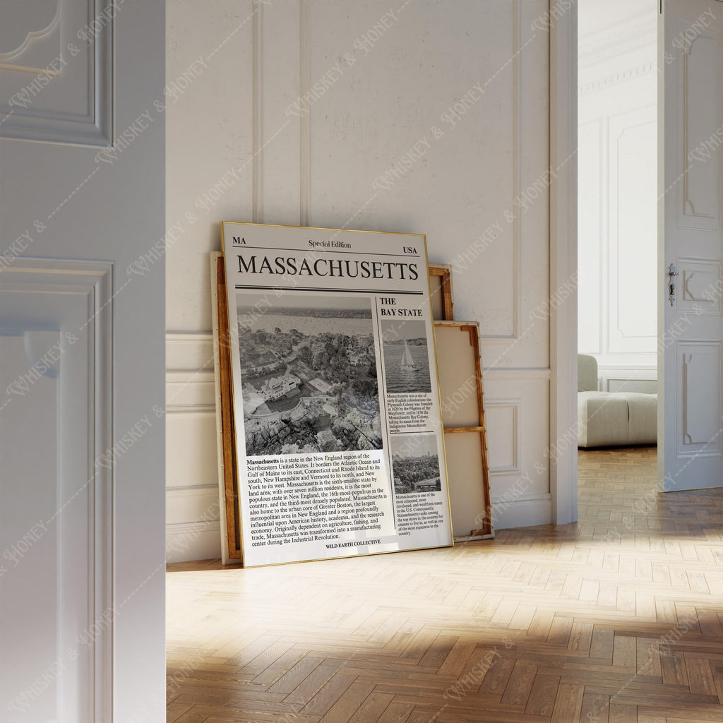 Massachusetts Newspaper Print