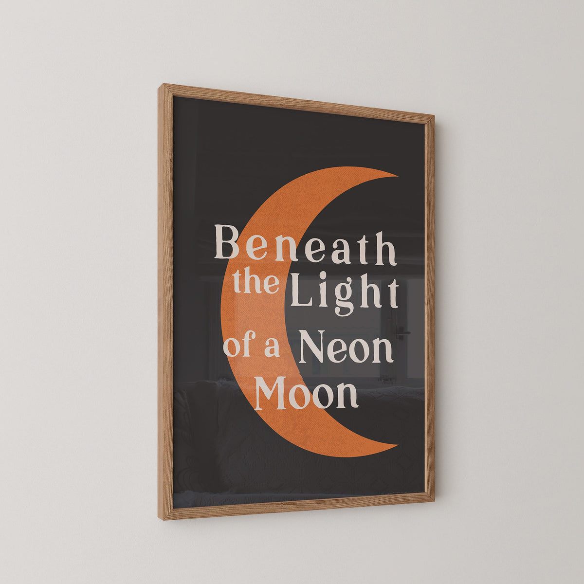 Beneath the Light a Neon Moon Western Print